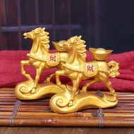 Fortune Ingot Zodiac Horse Decoration Animal Home Living Room Decoration Ruyi Money Leaping Horse De
