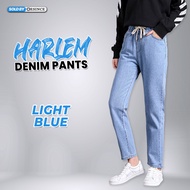 🇲🇾 DESINCE Women Jeans Elastic Waist Harlem Pants Woman Casual Long Pants Seluar Denim Seluar Jean W