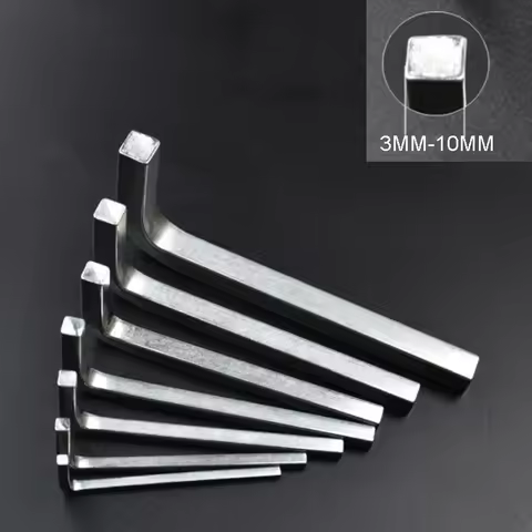 L Shape Square Head Wrench 3-10mm Square Keys 4 Points Wrenches Screwdriver Set Hand Tools Portable 
