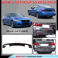 BMW 3 SERIES F30/F35 2012-2018 MP STYLE LEFT&RIGHT DUAL EXHAUST REAR BUMPER DIFFUSER LIP WITH PIANO