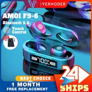 【Ready Stock】Original AMOI F9 F9-6 Wireless Earbuds Wireless Bluetooth Earphones LED Display Touch C