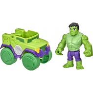 Spidey and His Amazing Friends Marvel Hulk Action Figure and Smash Truck Vehicle, Preschool Toy for Kids Ages 3 and Up