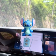 Cartoon Stitch Car Ornaments Pendant Creative Car Interior Cute Decoration Car Rearview Mirror Safet