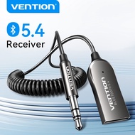 Vention Bluetooth Adapter Receiver Bluetooth 5.4 Wireless 3.5mm Adapter Hands-Free for TV Car Audio