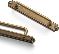 Goo-Ki 5.04"(128mm c-Cc Antique Brass Cabinet Drawer Pulls with Backplate/Spacer Zinc Alloy Kitchen 