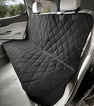4Knines Dog Seat Cover Without Hammock for Fold Down Rear Bench Seat 60/40 Split and Middle Seat Bel