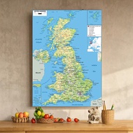 NEW Foldable United Kingdom Map Poster Painting Without Frame for Decor Gift Living Room Wall Art Tr