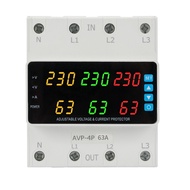 Overvoltage/Undervoltage Overcurrent/Phase Loss Protection 3 Phase 220-380v Relay 63A Voltage Change