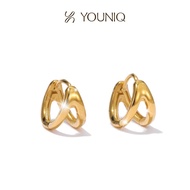 YOUNIQ EVIE 18K Gold Titanium Earring Huggie Gold Earrings