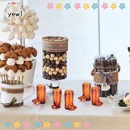 YEWW 10Pcs Western Cowboy Glasses, Plastic 1 Oz Mini Cowboy Boot Glasses, Creative Transparent Shot 