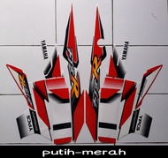 STICKER STRIPING FULL SET LIST BODY YAMAHA F1ZR FIZ R TAHUN 2002 2003 MARLBORO WARNA MERAH PUTIH