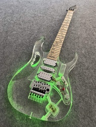 Ibanez Jem7V Acrylic Electric Guitar Colourful Lights Professional Guitar