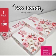 100 Pcs Donut Box/ Donut Box/ 3 donuts/ 6 donuts/ 12 donuts Ivory/ fresh berry/