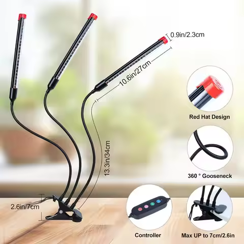 USB LED Plant Grow Light Indoor Garden 10 Dimmable Levels Grow Light Full Spectrum Timer Setting Hyd