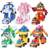 Transforming Police Car Polly Robot Manual Traffic Rescue Team Children's Toy Set