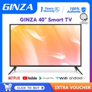 GINZA Smart TV 43 inch Slim HD Android TV 40 Inch LED TV Black
