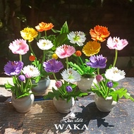 Mini Clay Flowers - Mini Star Pot 12cm