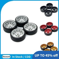 4Pcs Hard Plastic Drift Tire Tyre Metal Wheel Rim for Wltoys 284131 K969 K989 P929 Mini-Z 1/28 RC Ca