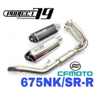 Project79 Full System Exhaust CFMoto 675NK 675SR 675 SR-R NK SRR Stainless Steel Manifold + Muffler 