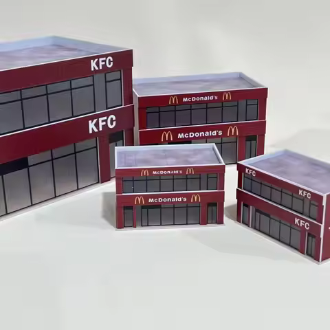 64 87 100 N Scale Restaurant Building Model Plastic Assembly Building Sand Table Scene Diy Diorama L