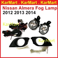 Nissan Almera 2012 2013 2014 Fog Lamp Spot Light ( FULL SET ) Fog Light Spot Light Lampu Depan bumpe