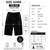 Men 3/4 Casual Pants/ Seluar Trek 3 Suku Lelaki/ Seluar Basahan Lelaki Dewasa/ Seluar Sukan 3 Suku L