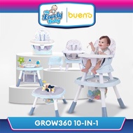 Bueno Grow360 10in1 Multifunction High Chair & Activity Center (6 Months to 25kg)