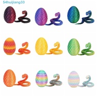 HUIJIANG 3D Printed Snake Toys, Snake Egg Candy Color 3D Printed Snake Egg, Realistic Gradient Flowe