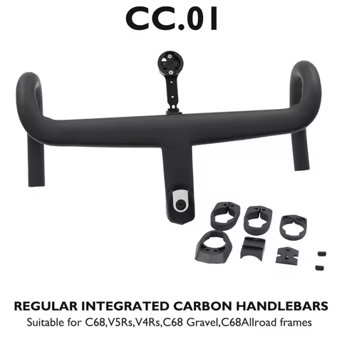 CC.01 carbon fiber integrated road handlebar for C68/V5Rs/V4Rs/C68 Gravel/C68 Allroad series, 370-43