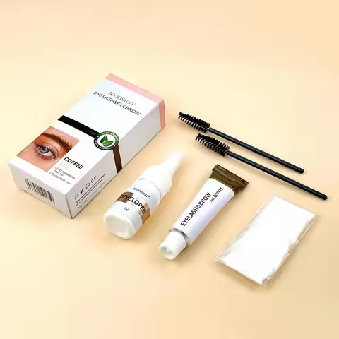 5pcs Eyebrow Tinting Kit Eyelash Eyebrow Dye Tint Gel Quick Dry Waterproof Long-lasting Eyebrow Dye 