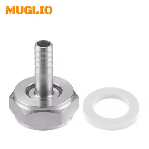 Beer Hex Nut 5/8"G Threaded Keg Coupler Connector with 1/4" Barb Coupler Fitting Direct Connect Beer