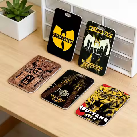 Wu-T-Tangs Clan Premium ID Badge Holder with Neck Strap, Durable Card Cover Lanyard for Employee Wor