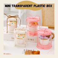 FS 4 Inch Mini Transparent Cake Box Cupcake Box Gift Box Mini Cake Box