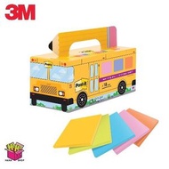 3M - 報事貼® 超黏便條紙 654-18SSBus 3 x 3吋 90張/本 18本 多色