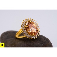 375 GOLD STONE RING 18K Yellow/