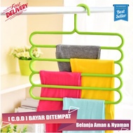GANTUNGAN 5in1 Clothes Hanger Hanger Multifunctional Hanger Towel Hanger Hijab Hanger