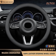 DLTICG Auto Steering Wheel Cover For Mazda Car Accessories 6 2 5 Cx7 3 Bk Cx5 Cx3 Cx30 Cx9 Interior Supplies Genuine Lea