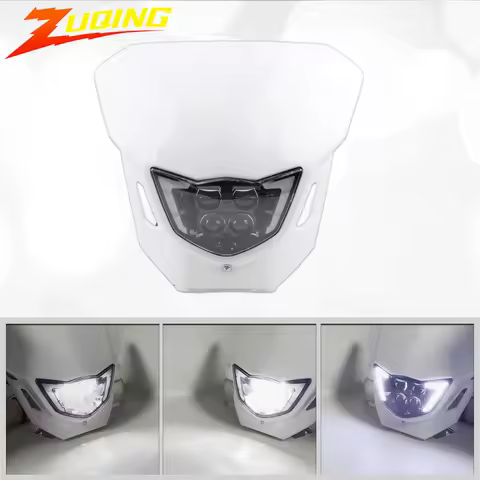 Motorcycle LED Headlight for Yamaha WR250F WR450F YZ250F YZ450F 250F 450F MX Enduro Dirt Bike Head L