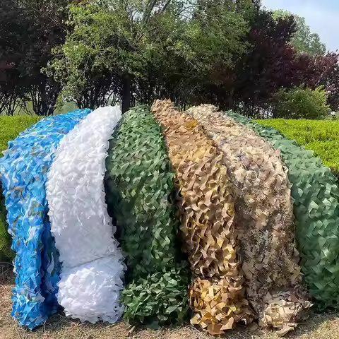 4X4m 4X5m 5X5m White Jungle Desert Reinforced Camouflage Net Swimming Pool Beach Gazebo Garden Sun S