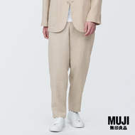 มูจิ กางเกงผ้าลินินขายาวทรงเทเปอร์ ผู้ชาย - MUJI Linen Tapered Pants