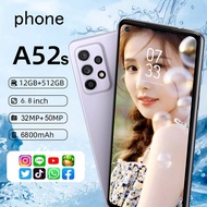 Telefon Asal Sansang A52s 2023 Telefon Pintar Android Jenama Baharu 5G Telefon Murah 6.8 Inci 512GB Jualan Panas Telefon Pintar Tidak Berkunci COD