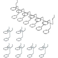 SPEEDWOX 7-Piece Pegboard Hooks Set: Chrome Plated Steel, 6-Ring & 6 Double-Ring Holders, Pegboard O