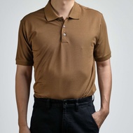 era-won เสื้อโปโลแขนสั้น ทรงสลิม Polo Shirt สี Chocolate Fudge