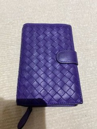 正品  BV  bottega veneta紫色限量色零錢包短夾