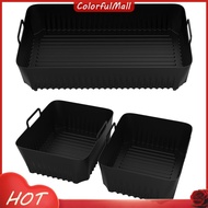 ColorfulMall  Baking Tray Basket Insert Easy Cleaning Airfryer Silicone Pot Baking Tray Air Fryer Ba