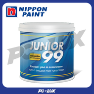 NIPPON PAINT สีน้ำภายนอก ชนิดด้าน รุ่น JUNIOR 99 ขนาด 17.5 ลิตร. สี 900 ขาว