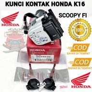 (ORI) KUNCI KONTAK ASSY KEY SET KONCI KONTAK ORI HONDA K16 UNTUK MOTOR SCOOPY FI STATER KASAR