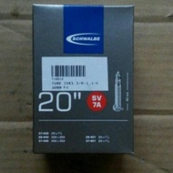 Tube SV7A Schwalbe 20x1.1/8-6.3-8/8 . Schwalve Inner Tube 20X1.1/8-1.3-8/8 SV 7A
