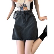 Jeans Skirt Fashion A-Line High Waist 6541