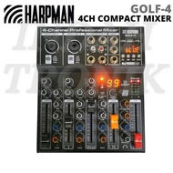 HARPMAN GOLF4 4Channel Compact Audio Mixing Console Professional Audio Mixer With USB & Bluetooth & 